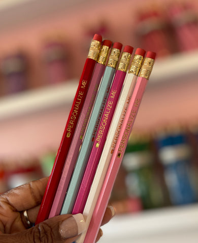 Personalized Pencil Set {6 Pencils} Choose Your Own Pencil Colors