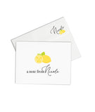 Lemon-Themed Personalized Folded Notecards with Envelopes 🍋
