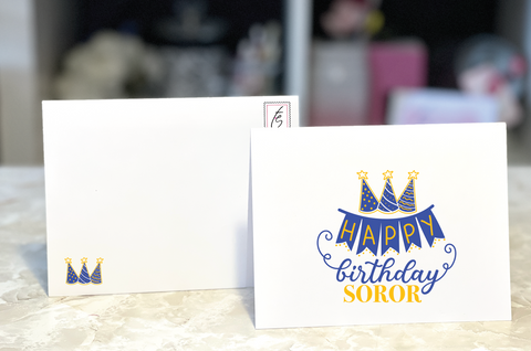 Happy Birthday Banner Notecard {BV101-BLY}