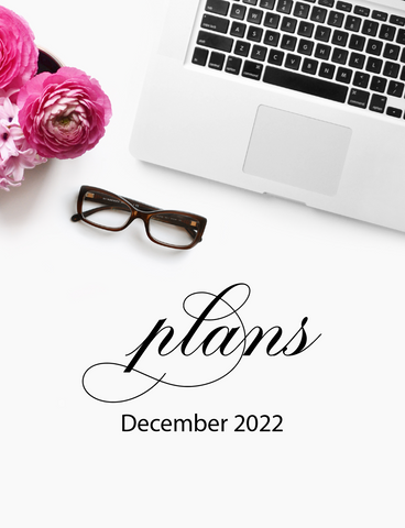 December 2022 plans! {1-page Monthly Planner} DIGITAL PLANNER