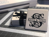 Monogram Coasters {set of 4}