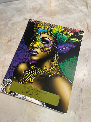 Mardi Gras Coloring Book for Adults