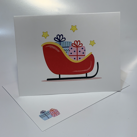 Red Sleigh with gifts {PVC101}