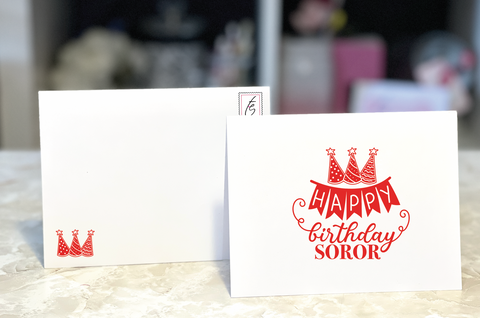 Happy Birthday Banner Notecard{BV101-RW}