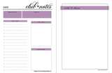 Club•house Notes {PURPLE}