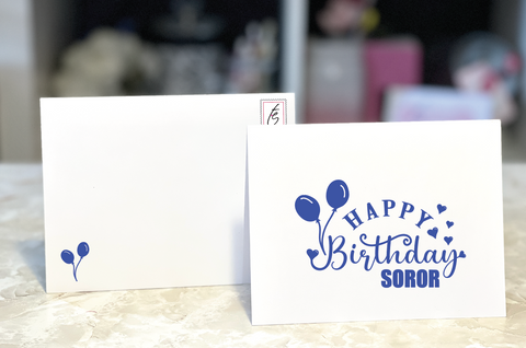 Happy Birthday Balloon Notecard {BLV201-BLW}