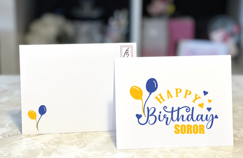 Happy Birthday Balloon Notecard {BLV201-BLY}