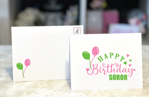 Happy Birthday Balloon Notecard {BLV201-PKG}