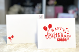 Happy Birthday Balloon Notecard {BLV201-RW}