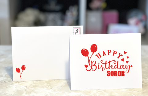Happy Birthday Balloon Notecard {BLV201-RW}