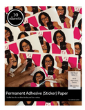 8.5 X 11 Printable Sticker Paper {10 Pack w/slits}