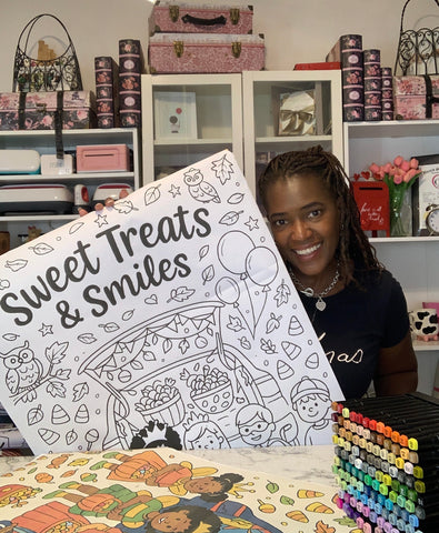 Truck 'n Sweet Treats & Smiles | Giant Scripture Coloring Poster (24in x36in)