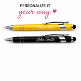 Personalized Signature Stylus Pen | Laser Engraved Metal Pen | Custom Name Gift