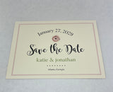 Blush Floral Wedding Invitations - Customizable Elegant Script Design