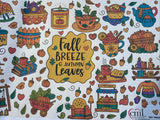 Fall Breeze & Autumn Leaves – Giant Seasonal Coloring Poster (24in x36in)