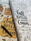 Fall Breeze & Autumn Leaves – Giant Seasonal Coloring Poster (24in x36in)
