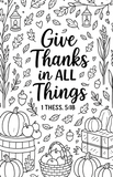 Give Thanks in All Things | Giant Scripture Coloring Poster {24in x 36in)