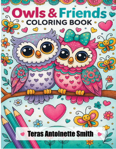 Owls & Friends Coloring Book – Whimsical Coloring Fun for Adults & All Ages