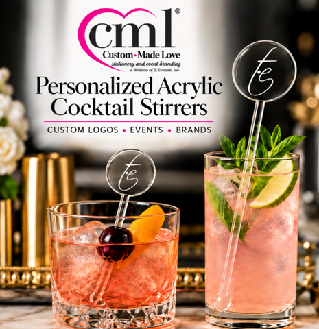 Personalized Acrylic Cocktail Stirrers | Custom Logo Drink Stirrers