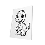 Personalized Dinosaurs Coloring Book with Stickers and Practice Tracing Page