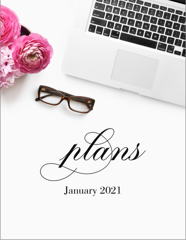 January plans! {1 Page Monthly Planner DIGITAL PLANNER}