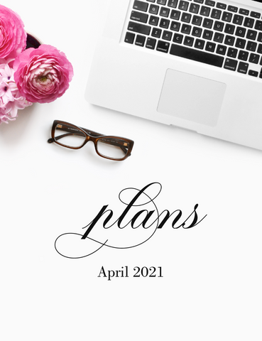 April plans! {1-page Monthly Planner} DIGITAL PLANNER