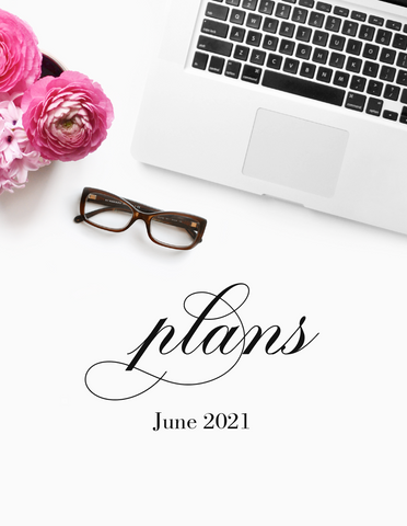June plans! {1-page Monthly Planner} DIGITAL PLANNER