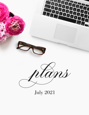 July plans! {1-page Monthly Planner} DIGITAL PLANNER