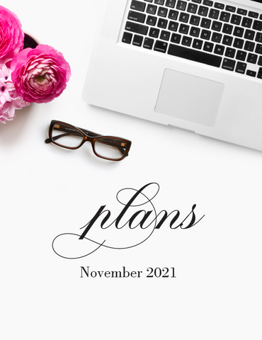 November plans! {1-page Monthly Planner} DIGITAL PLANNER