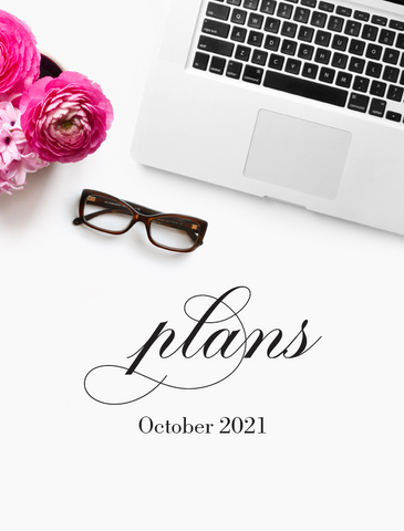 October plans! {1-page Monthly Planner} DIGITAL PLANNER