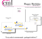 Happy Birthday Balloon Notecard {BLV201-BLY}