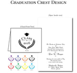 Folded Graduation Announcement w/Crest